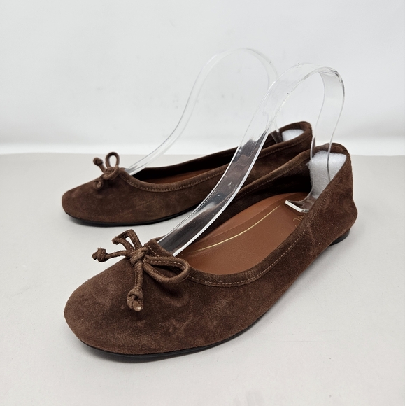 Vionic Callisto Womens Ballet Flats Brown Suede Slip On Casual Comfort - Picture 3 of 11